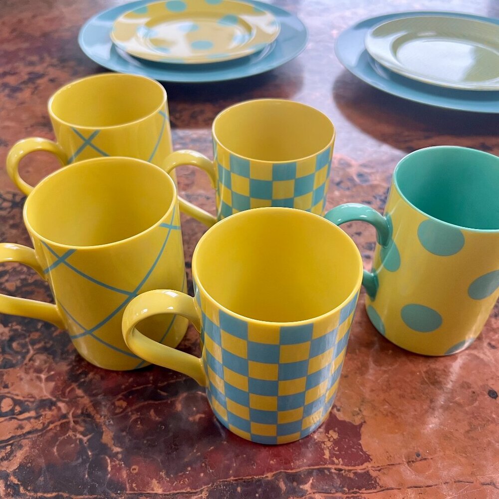 FIRM! Beautiful Fitz and Floyd Coffee Mugs (5)